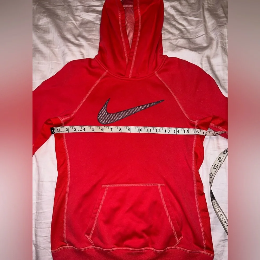 Nike Red & Black Logo Hoodie Size S
